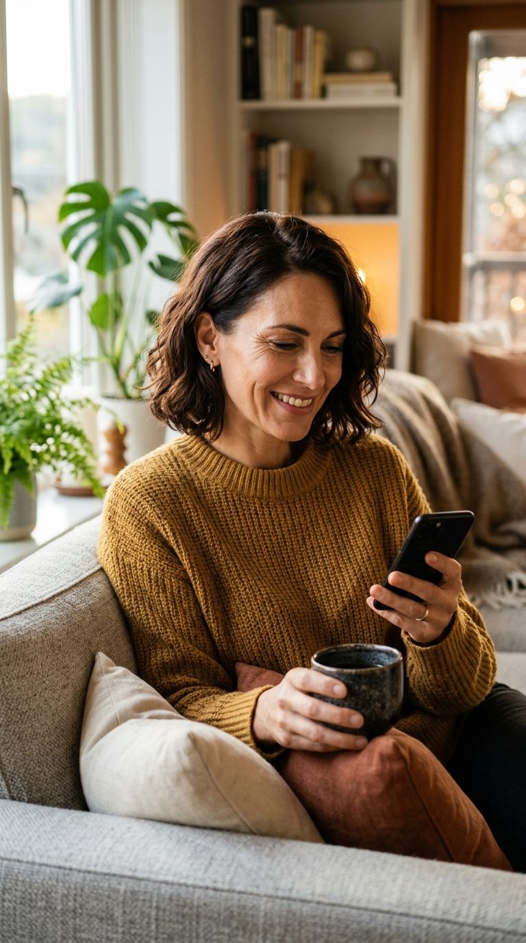 Family enjoying a warm cosy home
